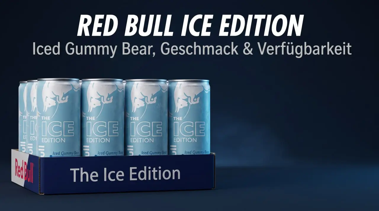 Red Bull Ice Edition Iced Gummy Bear, hellblaue 250-ml-Dose